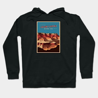 Grand Canyon National Park Minimalist Retro Poster Hoodie